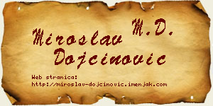 Miroslav Dojčinović vizit kartica